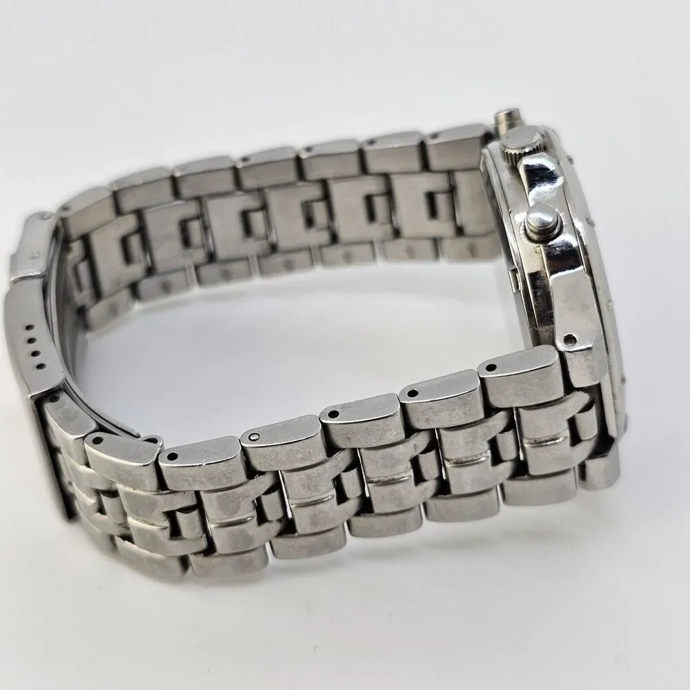 Kenneth Cole Men's Watch 38MM Black Dial Date Gray Bracelet 6.5